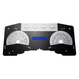 US Speedo® - Daytona Edition Gauge Face Kit with Green Night Lettering Color, Silver