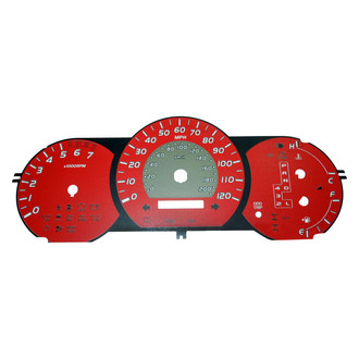 US Speedo® - Daytona Edition Gauge Face Kit with Amber Night Lettering Color, Red, 120 MPH