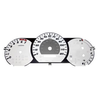 US Speedo® - Daytona Edition Gauge Face Kit with Amber Night Lettering Color, White, 120 MPH