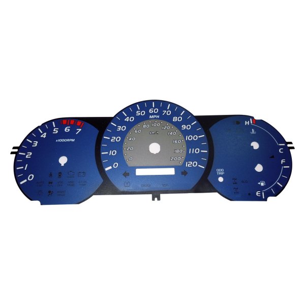 US Speedo® - Daytona Edition Gauge Face Kit with Amber Night Lettering Color, Blue, 120 MPH