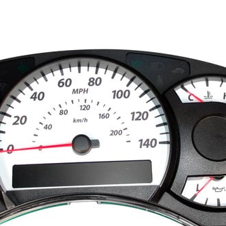 US Speedo® - Daytona Edition Gauge Face Kit with Amber Night Lettering Color, White, 140 MPH, 7000 RPM