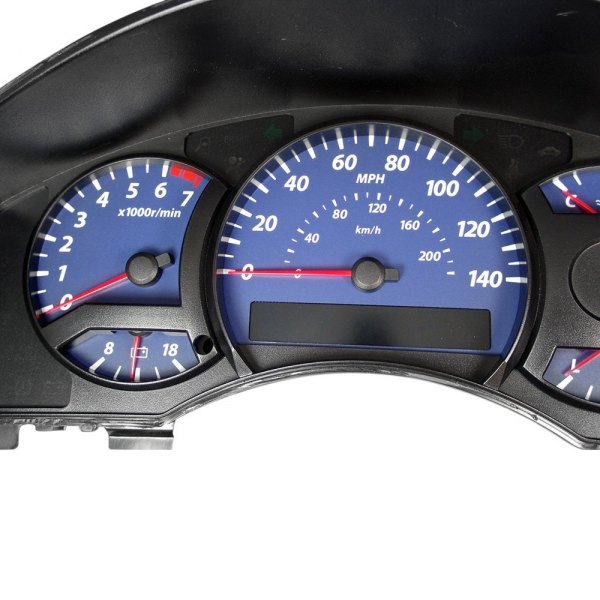 US Speedo® - Daytona Edition Gauge Face Kit with Amber Night Lettering Color, Blue, 140 MPH, 7000 RPM