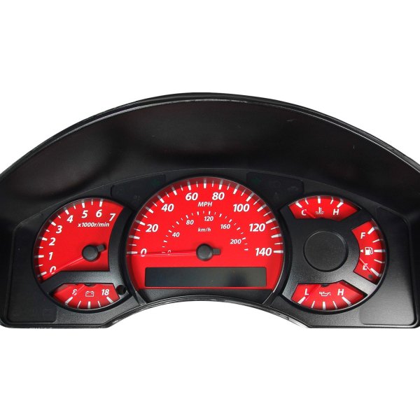 US Speedo® - Daytona Edition Gauge Face Kit with Amber Night Lettering Color, Red, 140 MPH, 7000 RPM