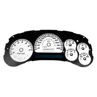 US Speedo® - Daytona Edition Gauge Face Kit with Blue Night Lettering Color, White