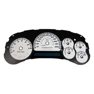 US Speedo® - Daytona Edition Gauge Face Kit with Blue Night Lettering Color, Silver