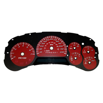 US Speedo® - Daytona Edition Gauge Face Kit with Blue Night Lettering Color, Red