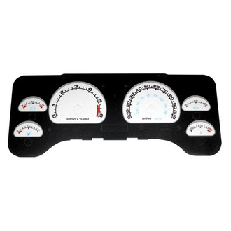 US Speedo® - Daytona Edition Gauge Face Kit with Blue Night Lettering Color, White, 100 MPH
