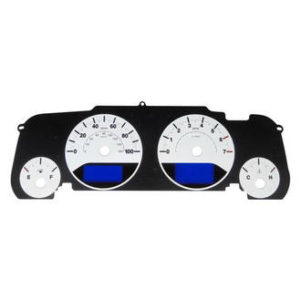 US Speedo® - Daytona Edition Gauge Face Kit with Blue Night Lettering Color, White, 100 MPH