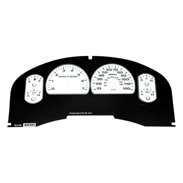 US Speedo® - Daytona Edition Gauge Face Kit with Green Night Lettering Color, White, 120 MPH