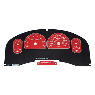 US Speedo® - Daytona Edition Gauge Face Kit with Green Night Lettering Color, Red, 120 MPH