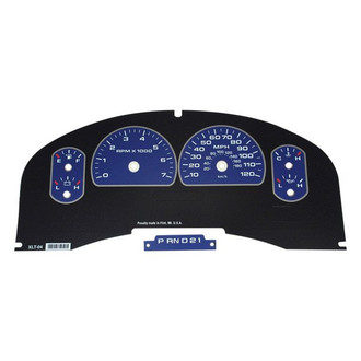 US Speedo® - Daytona Edition Gauge Face Kit with Green Night Lettering Color, Blue, 120 MPH