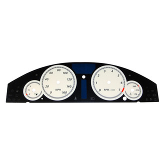 US Speedo® - Daytona Edition Gauge Face Kit with White Night Lettering Color, White