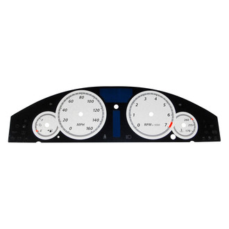 US Speedo® - Daytona Edition Gauge Face Kit with Silver Night Lettering Color, Silver