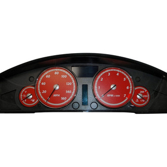 US Speedo® - Daytona Edition Gauge Face Kit with Red Night Lettering Color, Red