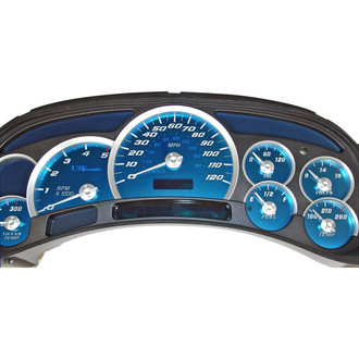 US Speedo® - Aqua Edition Gauge Face Kit, 120 MPH, 5000 RPM