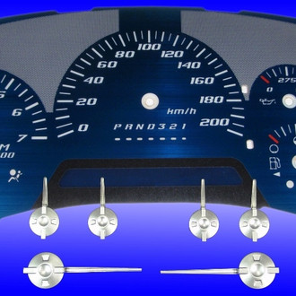 US Speedo® - Aqua Edition Gauge Face Kit, 200 KMH