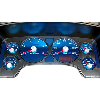 US Speedo® - Aqua Edition Gauge Face Kit, 120 MPH, 5000 RPM