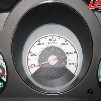US Speedo® - Daytona Edition Gauge Face Kit with Green Night Lettering Color, White, 120 MPH