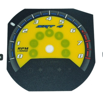 US Speedo® - Daytona Edition Gauge Face Kit, Yellow, 180 MPH