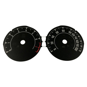 US Speedo® - Daytona Edition Gauge Face Kit, White, 160 MPH