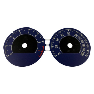 US Speedo® - Daytona Edition Gauge Face Kit, White, 160 MPH