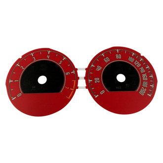 US Speedo® - Daytona Edition Gauge Face Kit, White, 160 MPH
