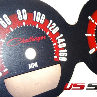 US Speedo® - Daytona Edition Gauge Face Kit, Red, 160 MPH