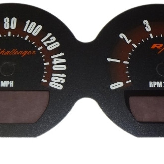 US Speedo® - Daytona Edition Gauge Face Kit, Orange, 160 MPH