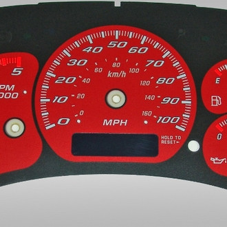 US Speedo® - Daytona Edition Gauge Face Kit, Red, 100 MPH