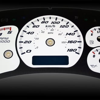 US Speedo® - Daytona Edition Gauge Face Kit, White, 180 KMH