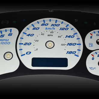 US Speedo® - Daytona Edition Gauge Face Kit, Silver, 100 MPH