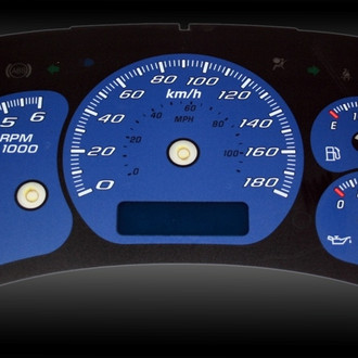 US Speedo® - Daytona Edition Gauge Face Kit, Blue, 100 MPH