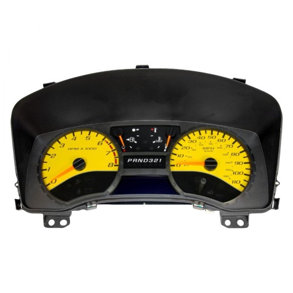 US Speedo® - Daytona Edition Gauge Face Kit, Yellow, 110 MPH