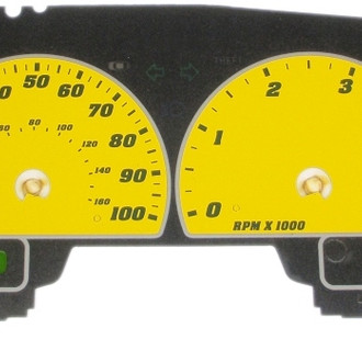 US Speedo® - Daytona Edition Gauge Face Kit, Yellow