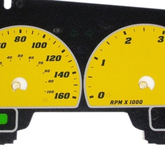 US Speedo® - Daytona Edition Gauge Face Kit, Yellow