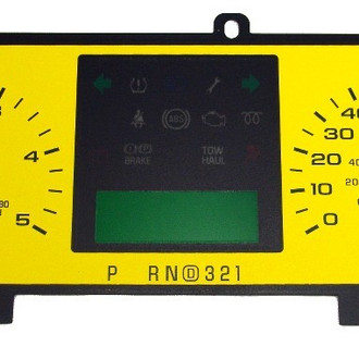 US Speedo® - Daytona Edition Gauge Face Kit, Yellow