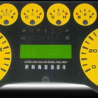 US Speedo® - Daytona Edition Gauge Face Kit, Yellow