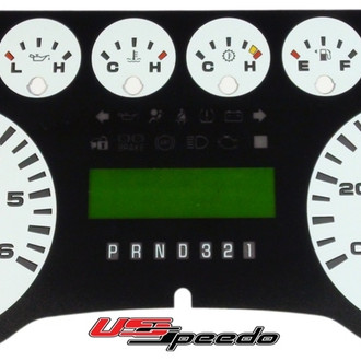 US Speedo® - Daytona Edition Gauge Face Kit, White