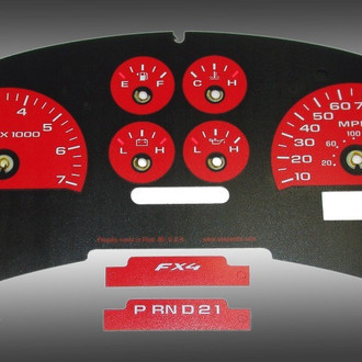 US Speedo® - Daytona Edition Gauge Face Kit with Green Night Lettering Color, White
