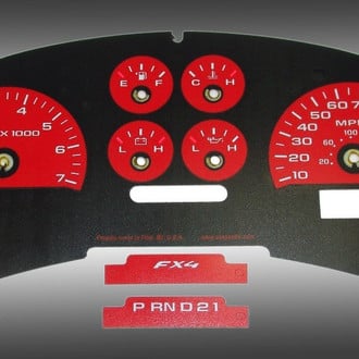 US Speedo® - Daytona Edition Gauge Face Kit with Green Night Lettering Color, Orange