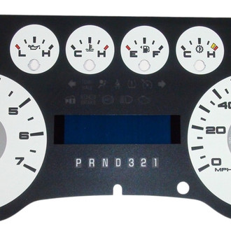 US Speedo® - Daytona Edition Gauge Face Kit with OEM Night Lettering Color, White