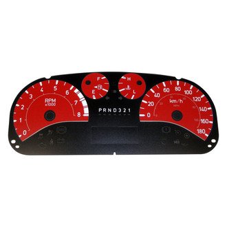 US Speedo® - Daytona Edition Gauge Face Kit with White Night Lettering Color, Red, 110 MPH