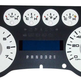 US Speedo® - Daytona Edition Gauge Face Kit with OEM Night Lettering Color, Silver, 120 MPH