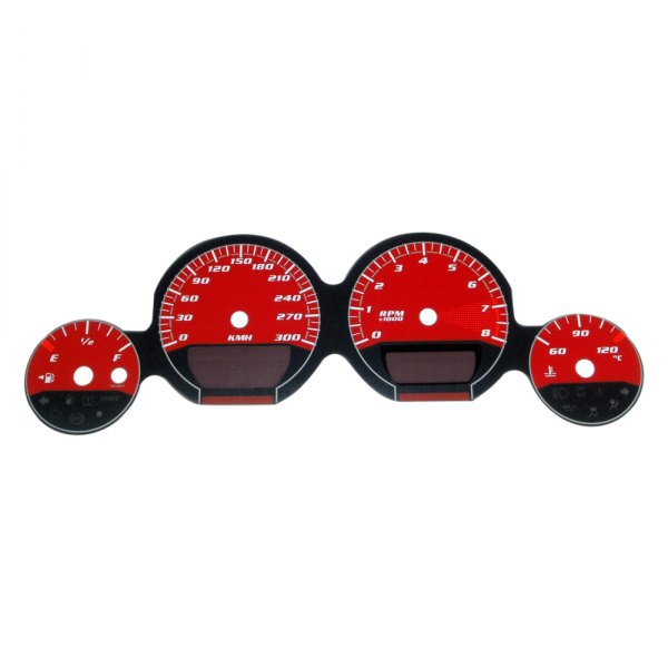 US Speedo® - Daytona Edition Gauge Face Kit with Red Night Lettering Color, Red, 180 MPH