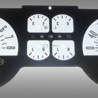 US Speedo® - Daytona Edition Gauge Face Kit with OEM Night Lettering Color, White, 240 KMH