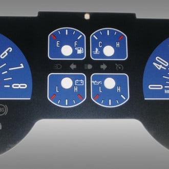 US Speedo® - Daytona Edition Gauge Face Kit with OEM Night Lettering Color, Blue, 240 KMH
