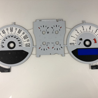 US Speedo® - Daytona Edition Gauge Face Kit, White, 120 MPH, 7000 RPM