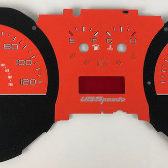 US Speedo® - Daytona Edition Gauge Face Kit with Window in Center, Orange, 120 MPH
