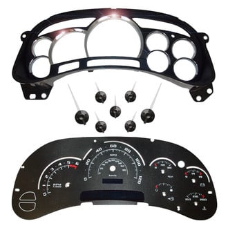 US Speedo® - Escalade Edition Gauge Face Kit with Chrome Lens, Black, 120 MPH