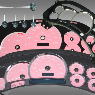 US Speedo® - Escalade Edition Gauge Face Kit, Pink, 200 KMH
